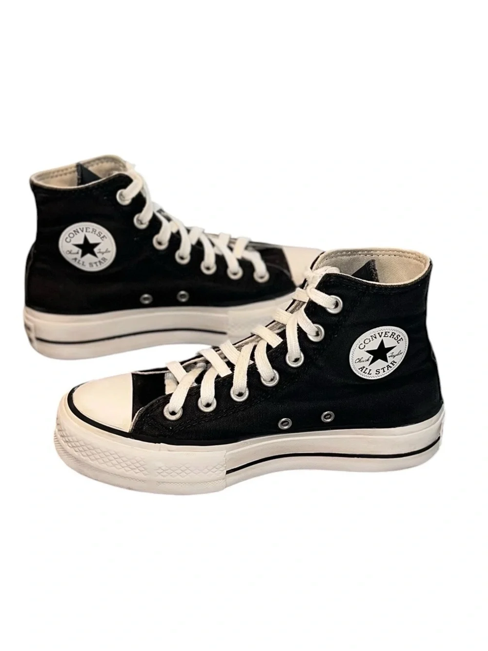 Converse Chuck Taylor All Star High Top Sneakers Black White Women’s Size 5.5 - Picture 5 of 8